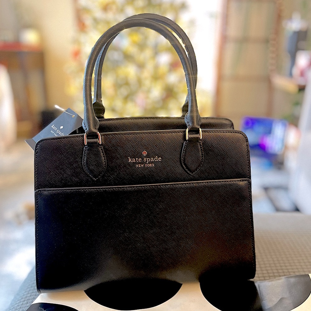 NWT ♠️ Kate Spade Madison Medium Satchel Black